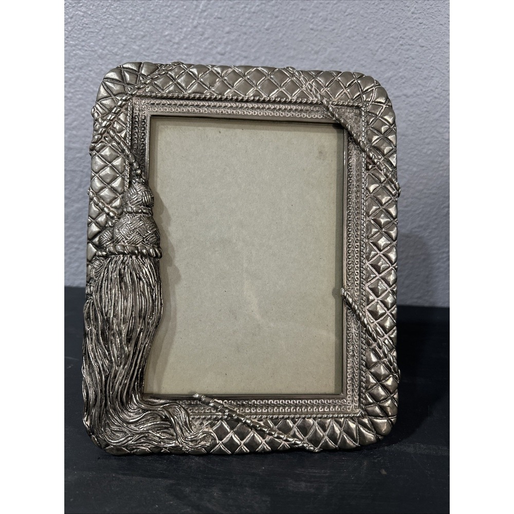 GSA Godinger 1992 Silver Tassel Picture Photo Frame 5x7‎ EUC